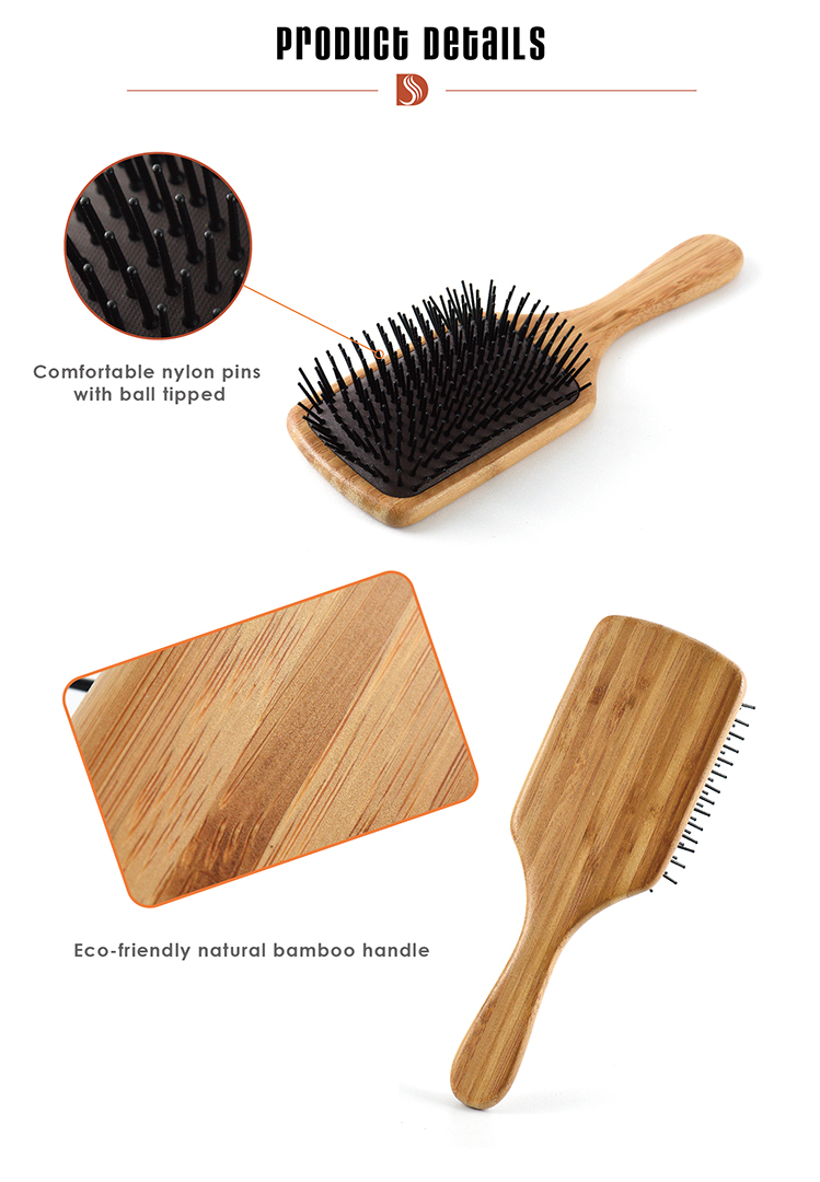Bamboo Paddle Hair Brush-dishygroup