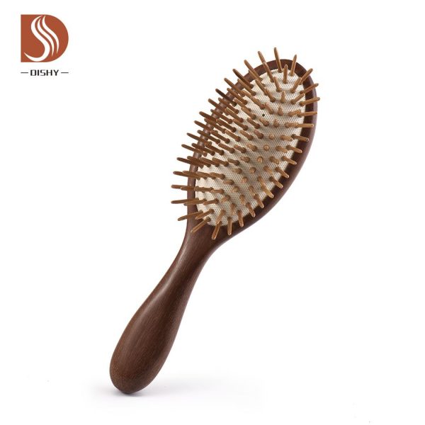 Oval Wooden Bristles Hair Brush