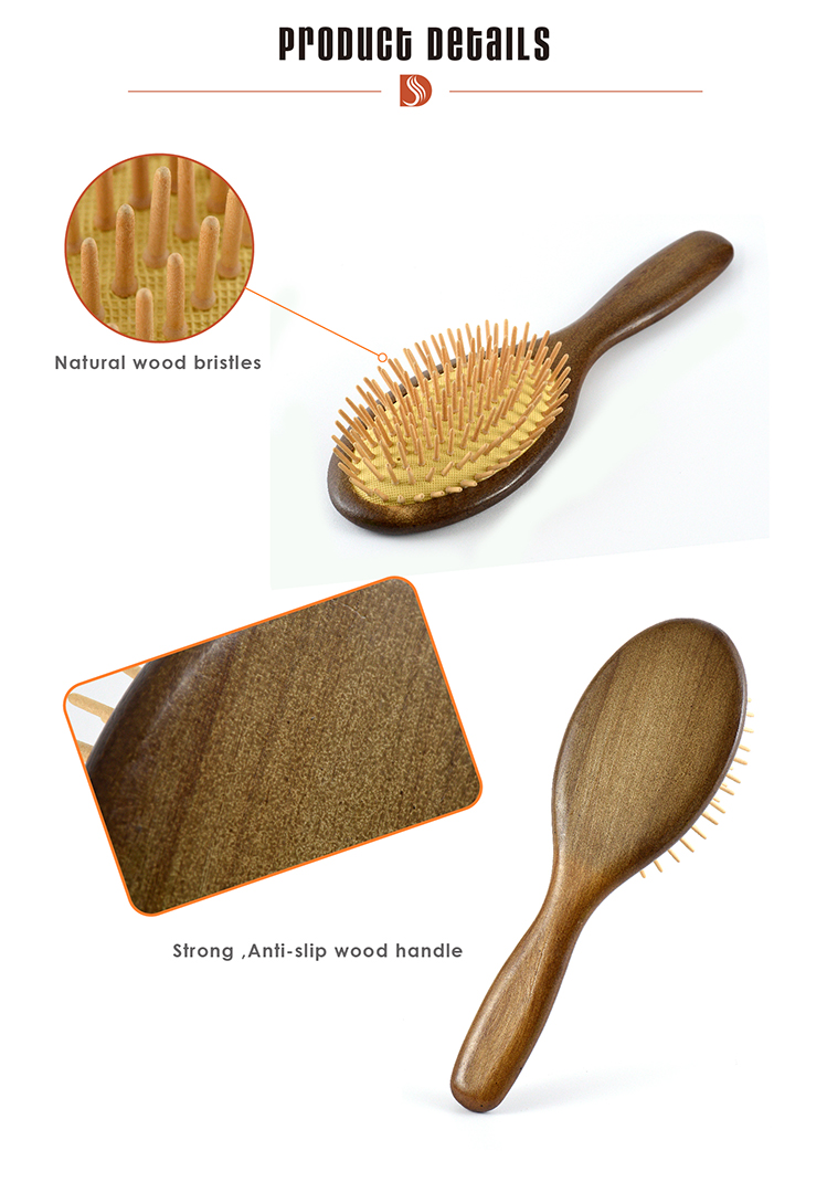 Wooden Massages Hair Brush-dishygroup
