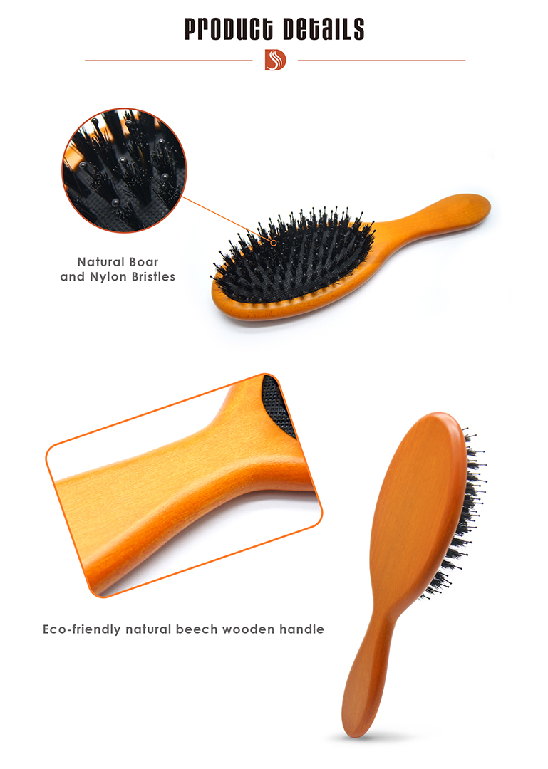 Wood Paddle Salon Hair Brush-dishygroup